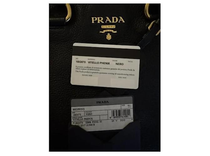 Borsa Prada  tote in vitello nero - vista 11