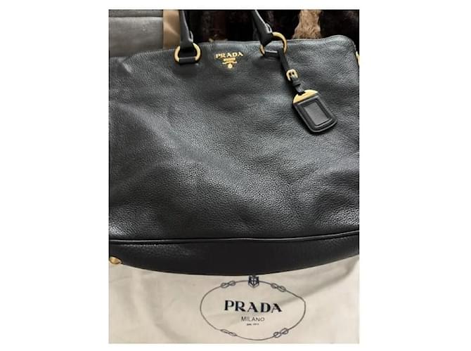 Borsa Prada  tote in vitello nero - vista 4