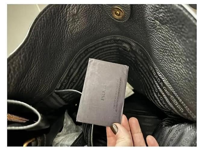 Borsa Prada  tote in vitello nero - vista 5
