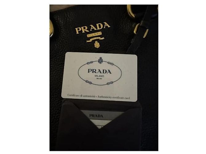 Borsa Prada  tote in vitello nero - vista 7