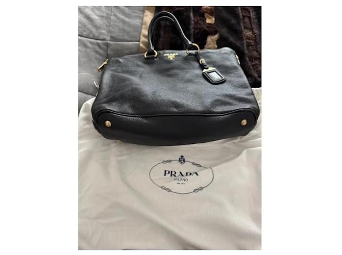 Borsa Prada  tote in vitello nero - vista 9