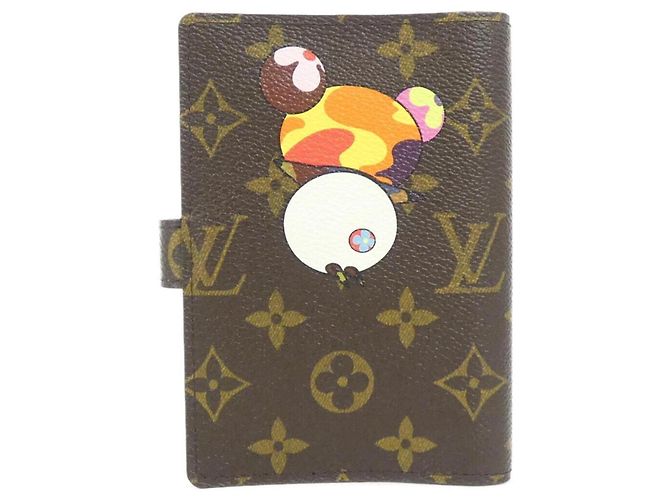 Organizer Organizzatore Louis Vuitton Monogram Panda Agenda PM R20011 Marrone - vista 2