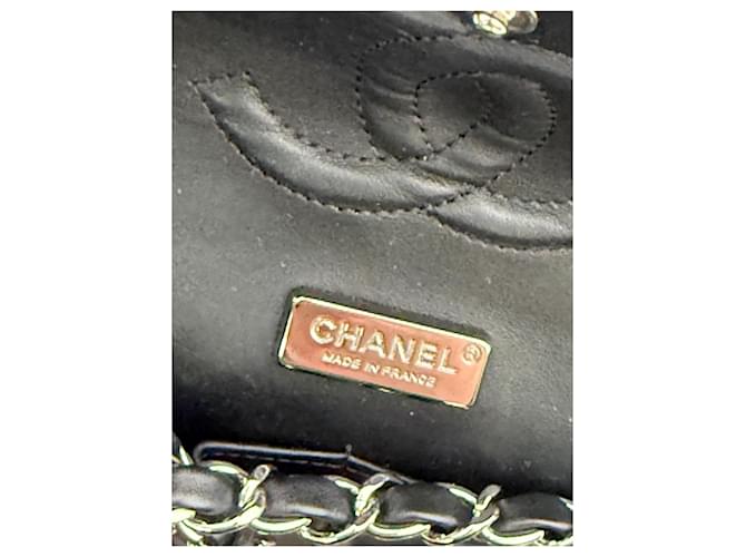 Borsa Chanel Tweed Modello Sample Nero Grigio - vista 9