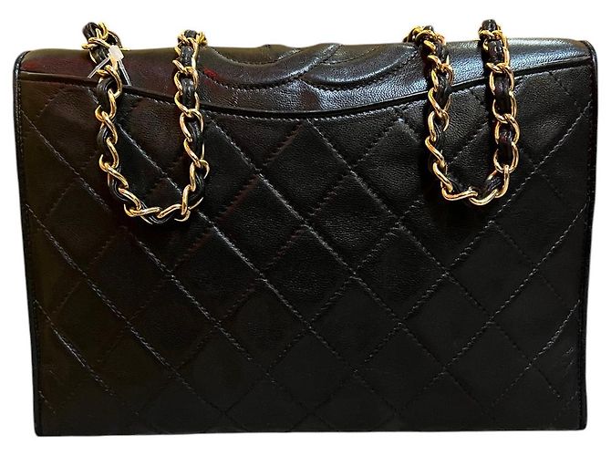 Borsa Chanel CC Quilted Lambskin Full Flap 1989 - vista 4
