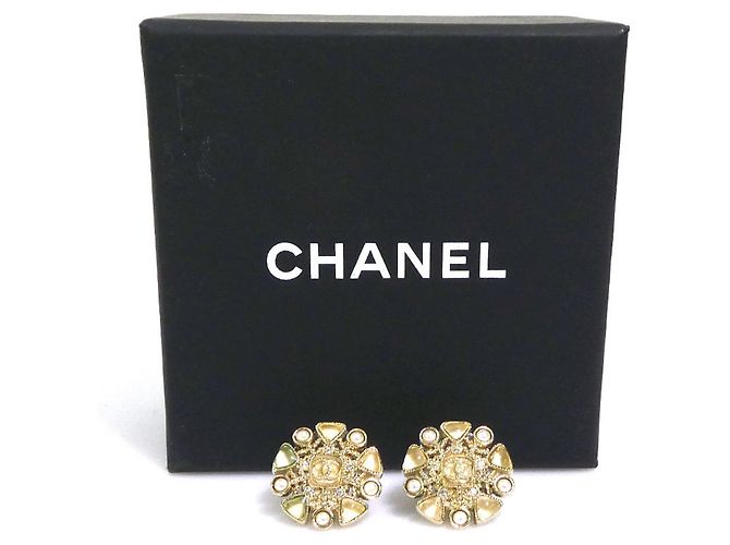 Chanel Gold Stud Ohrringe Golden - Ansicht 10
