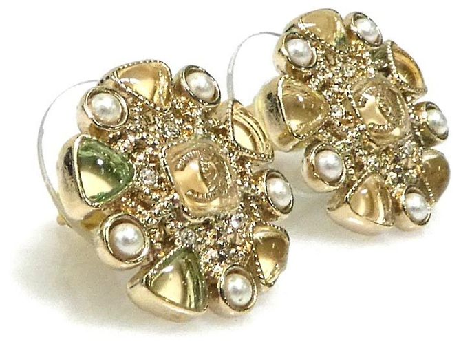 Chanel Gold Stud Ohrringe Golden - Ansicht 2
