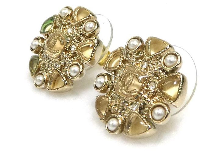 Chanel Gold Stud Ohrringe Golden - Ansicht 3
