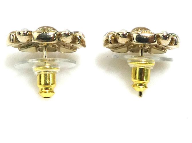 Chanel Gold Stud Ohrringe Golden - Ansicht 4