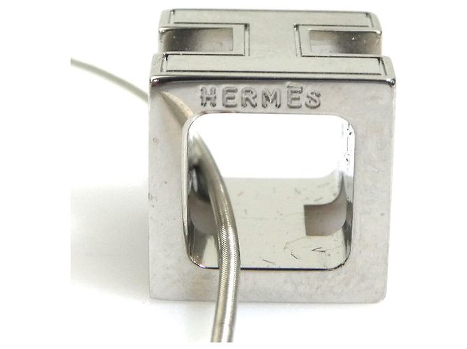 Hermès Hermes Halskette Cage d'H Metall Orange Silber - Ansicht 5