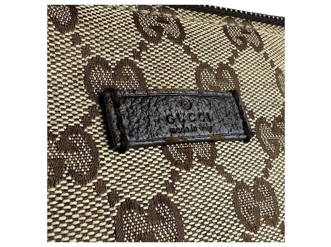 Borsa a tracolla Gucci GG Canvas e pelle Marrone - vista 11
