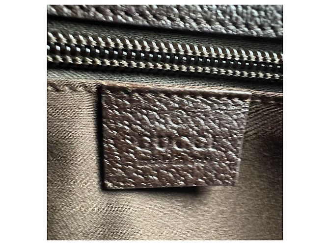 Borsa a tracolla Gucci GG Canvas e pelle Marrone - vista 12