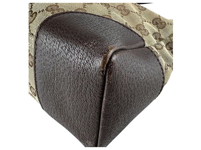 Borsa a tracolla Gucci GG Canvas e pelle Marrone - vista 9