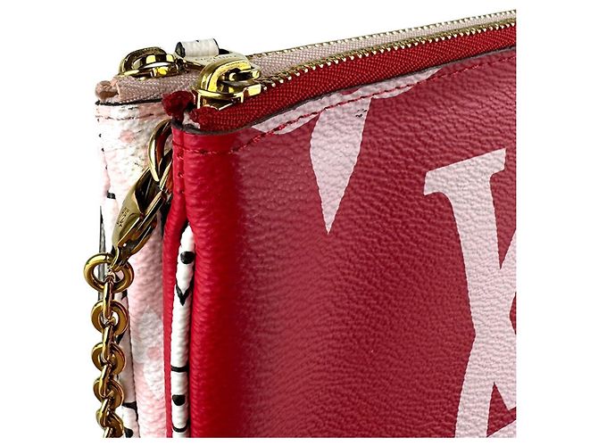 Louis Vuitton Monogram Giant Pochette Shoulder Bag Pink Red - view 7