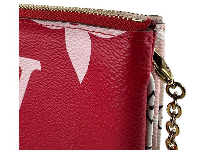 Louis Vuitton Monogram Giant Pochette Shoulder Bag Pink Red - view 8