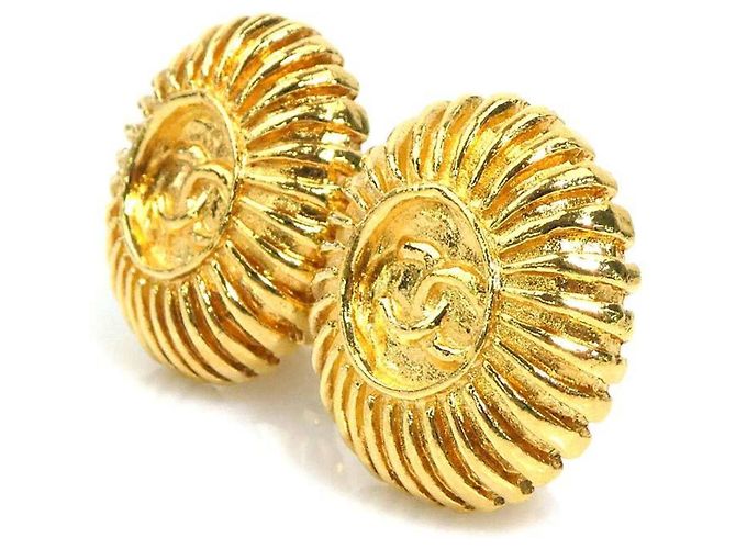 Orecchini a clip dorati Chanel D'oro - vista 3