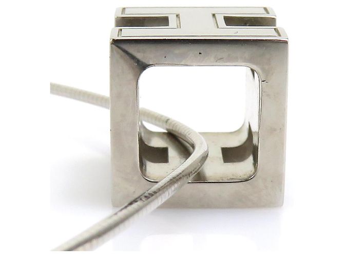 Hermès Collar Hermes H Cube Cage d'H Plata Azul Verde - vista 3