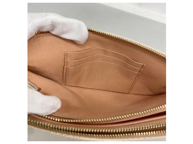 Borsa a tracolla con catena Chanel Deauville Rosa Crudo - vista 4