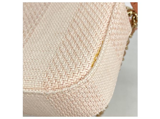Borsa a tracolla con catena Chanel Deauville Rosa Crudo - vista 6