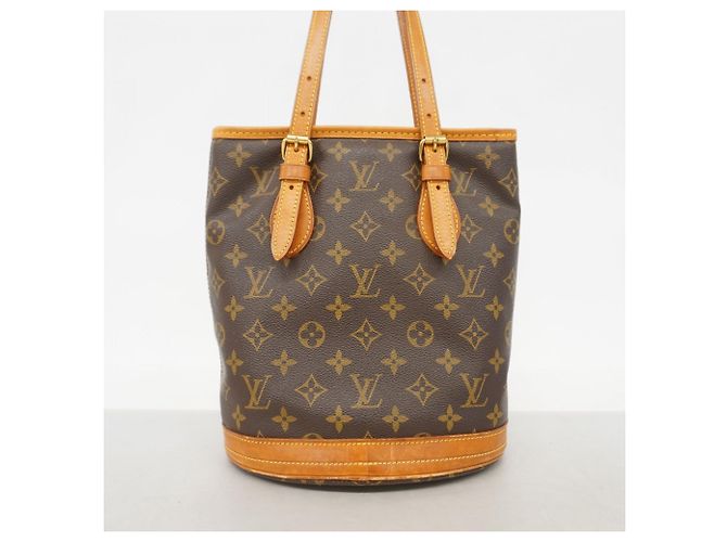 Borsa Tote Louis Vuitton Monogram Bucket PM Marrone - vista 12