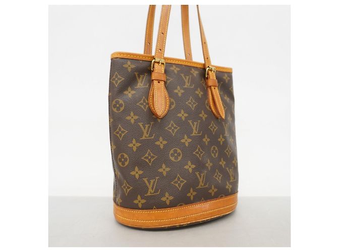 Borsa Tote Louis Vuitton Monogram Bucket PM Marrone - vista 2