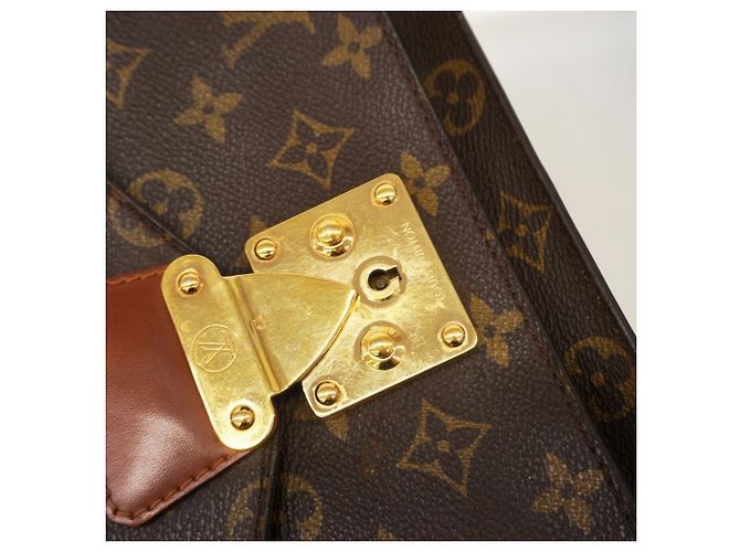 Borsa Louis Vuitton Monogram Monceau 28 Marrone - vista 10