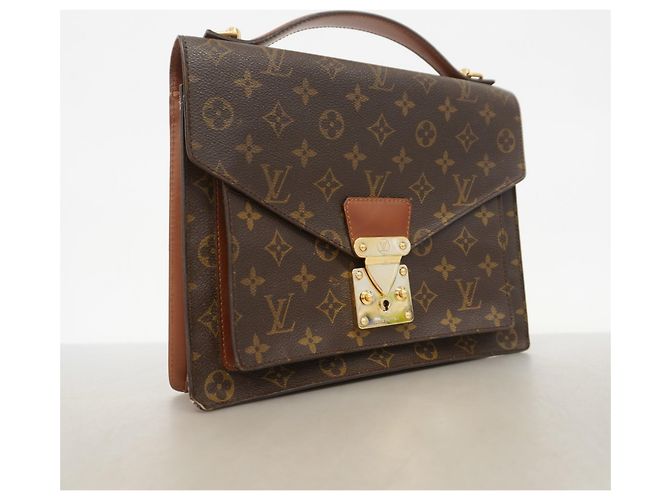 Borsa Louis Vuitton Monogram Monceau 28 Marrone - vista 2