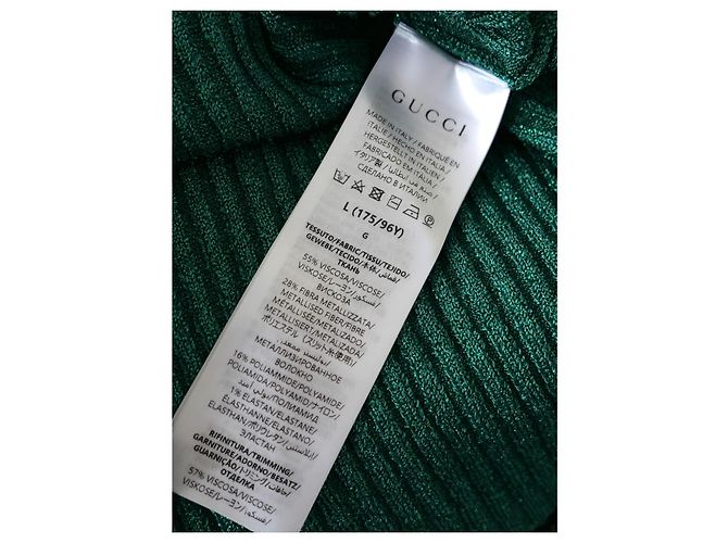 Suéter corto Gucci verde con Lurex - vista 9