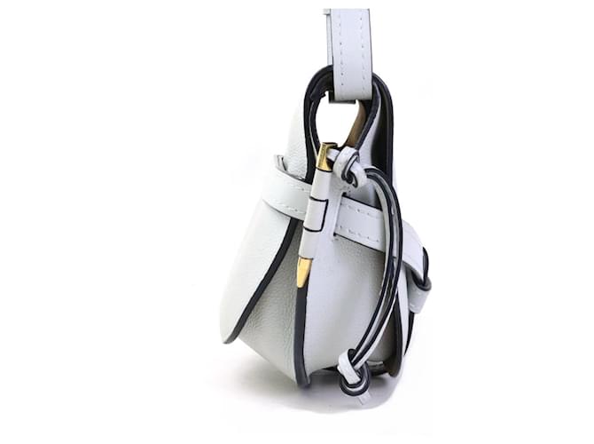Piccola borsa a tracolla Loewe Gate Blu chiaro - vista 2