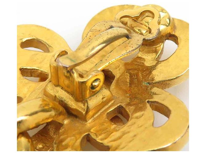 Orecchini a clip Chanel Oro e Arancione D'oro - vista 14