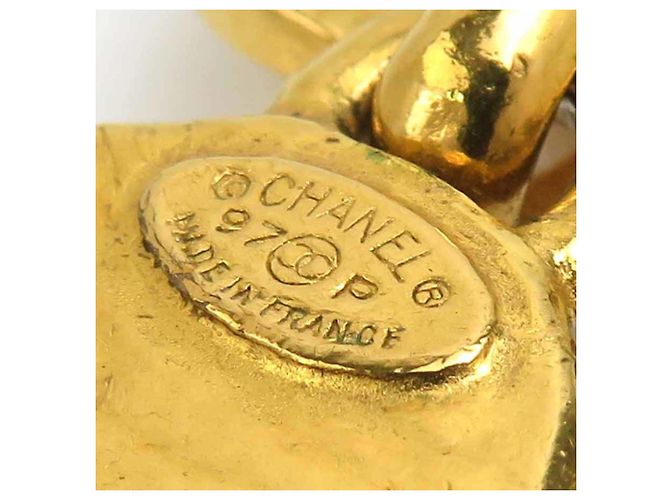 Orecchini a clip Chanel Oro e Arancione D'oro - vista 16