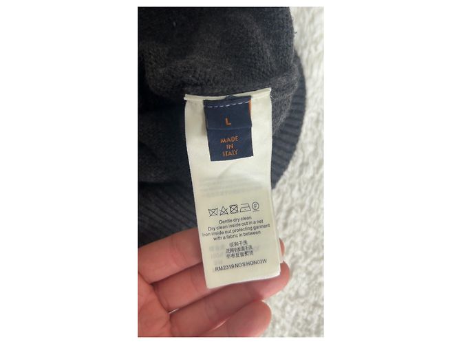 Louis Vuitton Virgil Abloh Wollcardigan Anthrazitgrau - Ansicht 5