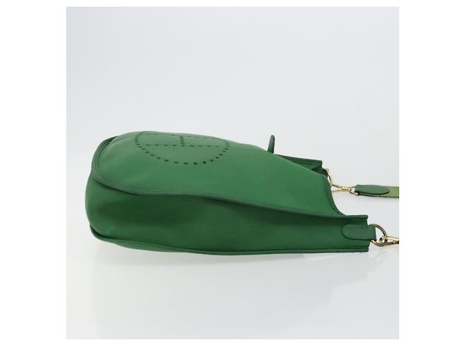 Hermès Borsa Hermes Evelyne Gen III Toile e Pelle GM Verde - vista 4