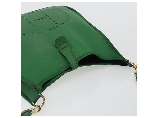 Hermès Borsa Hermes Evelyne Gen III Toile e Pelle GM Verde - vista 6