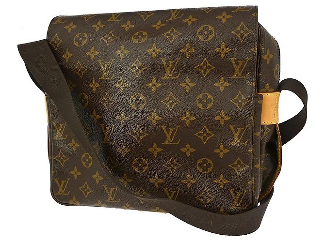 Borsa Louis Vuitton Naviglio in tela Monogram Bianco - vista 2