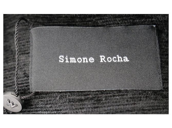 Simone Rocha Abrigo Brocado Pedrería Fall 2015 - vista 6