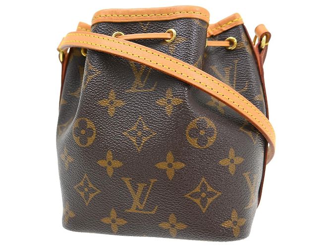 Borsa Louis Vuitton Noe Monogram Canvas Nano Marrone - vista 2