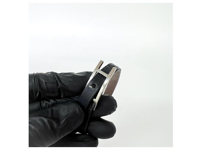 Pulsera reversible de cuero Behapi Hermès Negro - vista 3