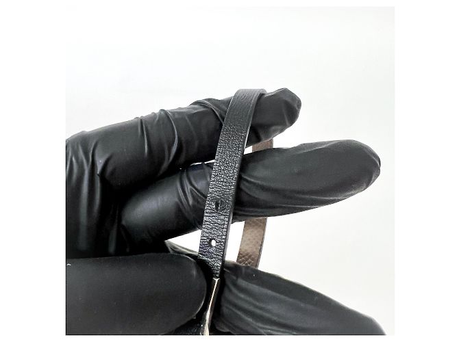 Pulsera reversible de cuero Behapi Hermès Negro - vista 4