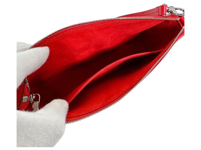 Pochette de piel Epi Louis Vuitton Roja - vista 12