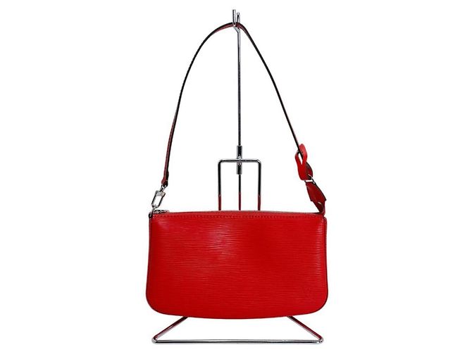 Pochette de piel Epi Louis Vuitton Roja - vista 2