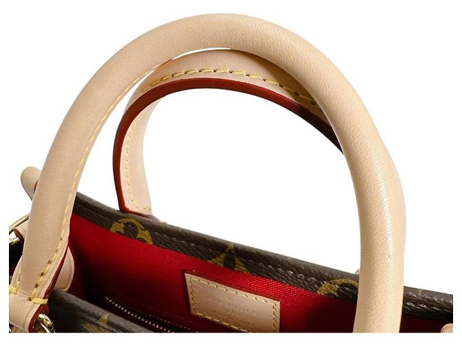 Borsa Louis Vuitton Sac Plat BB Marrone Monogramma - vista 10