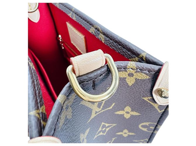 Borsa Louis Vuitton Sac Plat BB Marrone Monogramma - vista 13