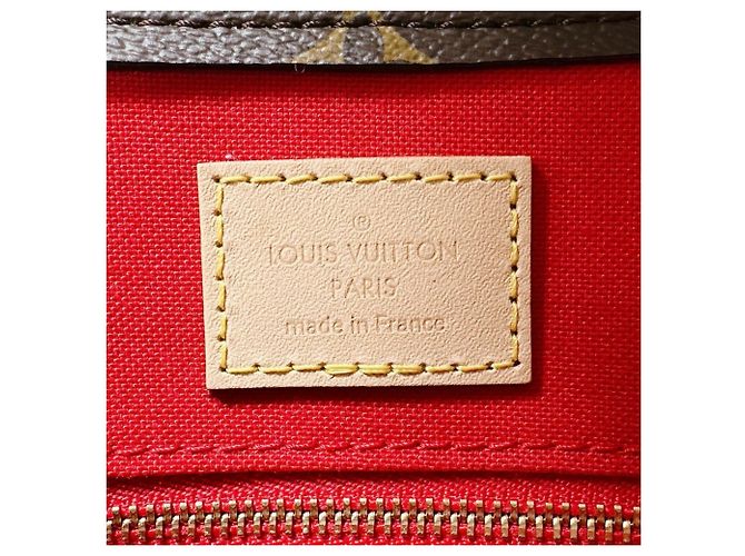 Borsa Louis Vuitton Sac Plat BB Marrone Monogramma - vista 16