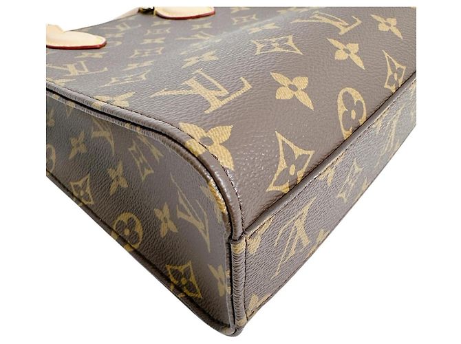 Borsa Louis Vuitton Sac Plat BB Marrone Monogramma - vista 7