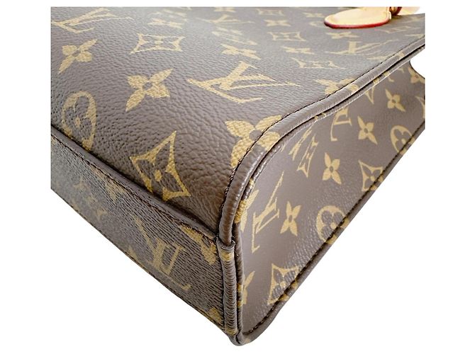 Borsa Louis Vuitton Sac Plat BB Marrone Monogramma - vista 8