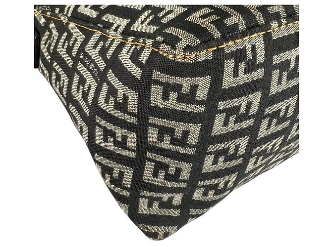 Borsa a Spalla Fendi Zucchino Nylon Marrone - vista 10