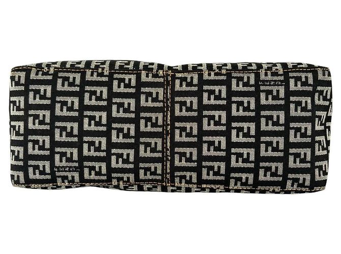 Borsa a Spalla Fendi Zucchino Nylon Marrone - vista 5