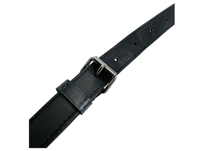 Tracolla in pelle nera Louis Vuitton Nero - vista 5