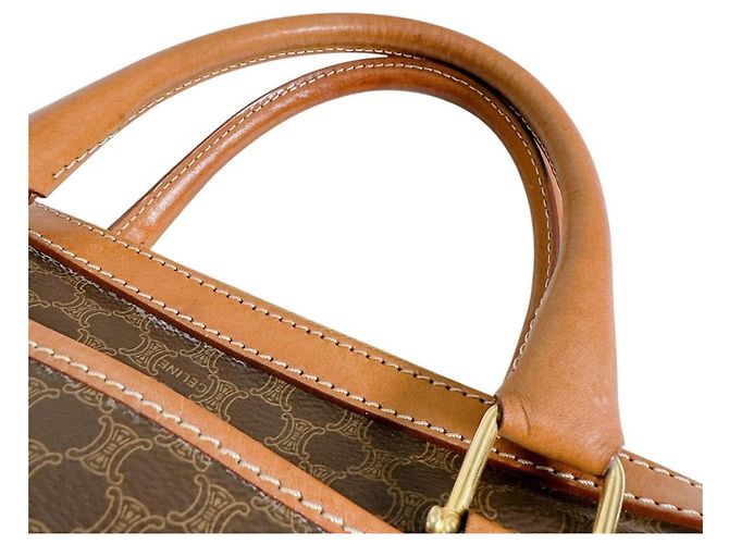 Céline Borsa in pelle marrone Celine - vista 9