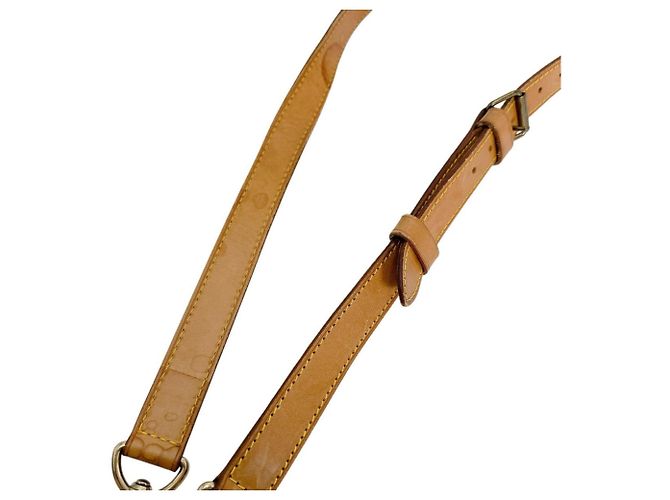 Tracolla in pelle beige Louis Vuitton - vista 2